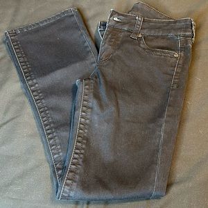 Kut from the Kloth Natalie High Rise Boot Short. Black Over dye. 2S